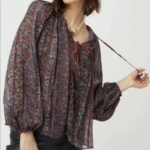 Ulla Johnson “ deetra “ silk blouse in size 0 US, new with tags . 100% silk